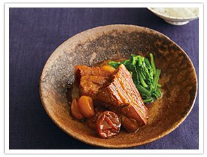 豚バラ肉の梅干し煮