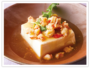 豆腐のとろとろ エビあんかけ