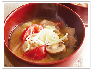 きのこたっぷりトマト豚汁