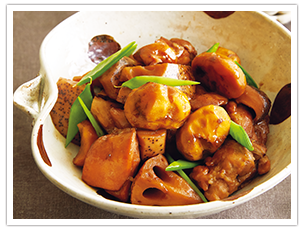 鶏肉と栗の煮物