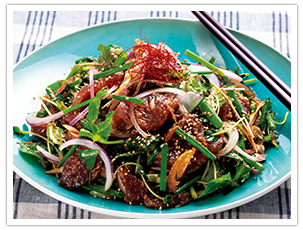 鰹と香味野菜の韓国風サラダ