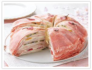 桜のミルクレープ