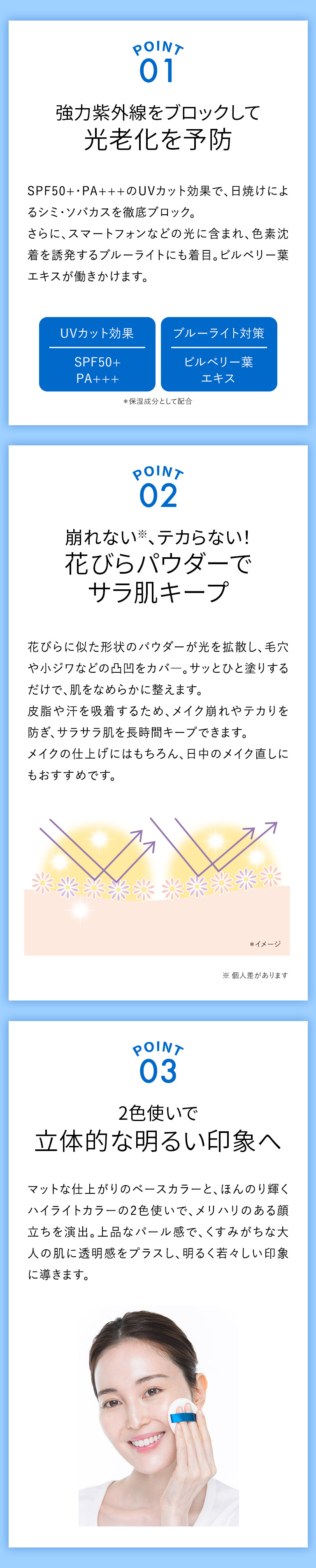 UVカットパウダー（レフィル12g／パフ付）｜化粧品・スキンケア