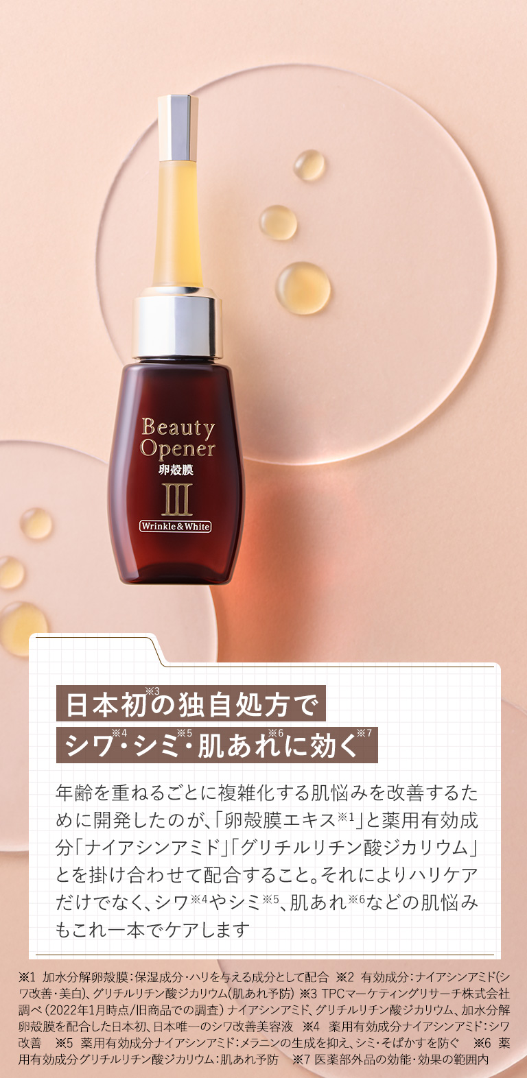 【OZIO】　ビューティーオープナーセラム　リンクホワイト　5本 ビューティーオープナーセラム リンクル＆ホワイト｜1本でシワもシミも