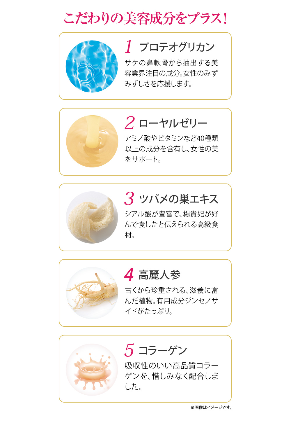 こだわりの美容成分をプラス！
