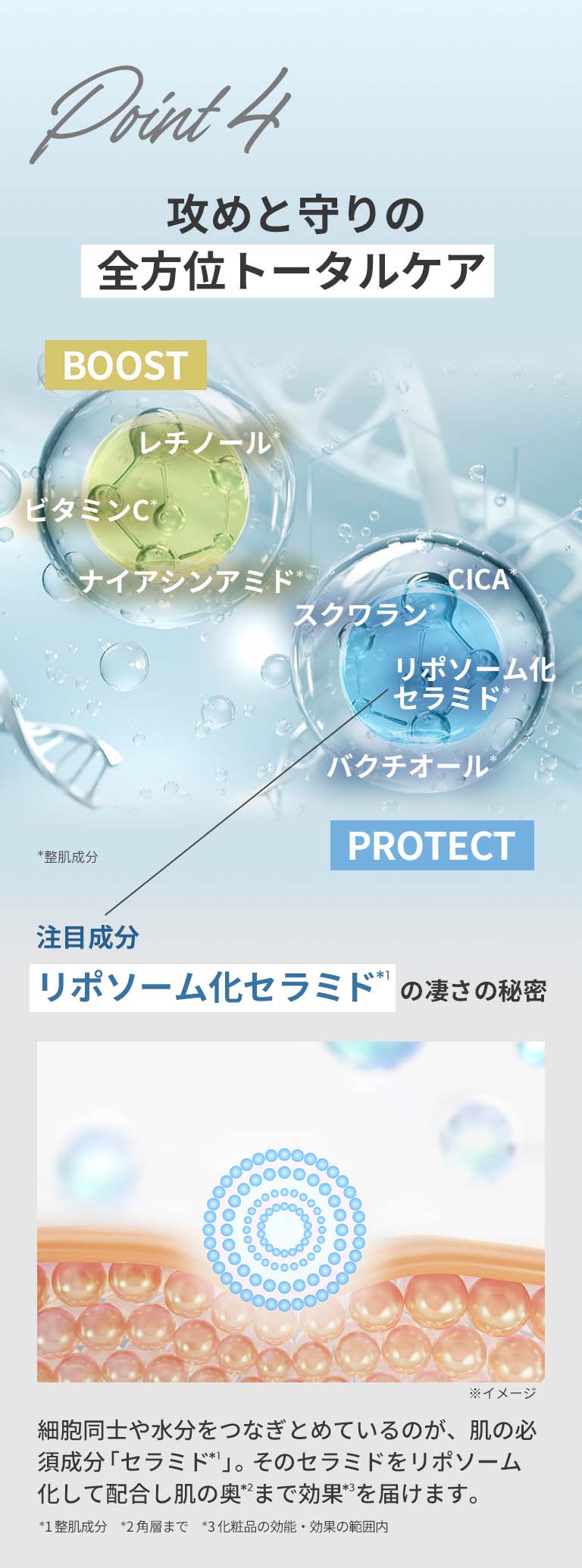 攻めと守りの全方位トータルケア