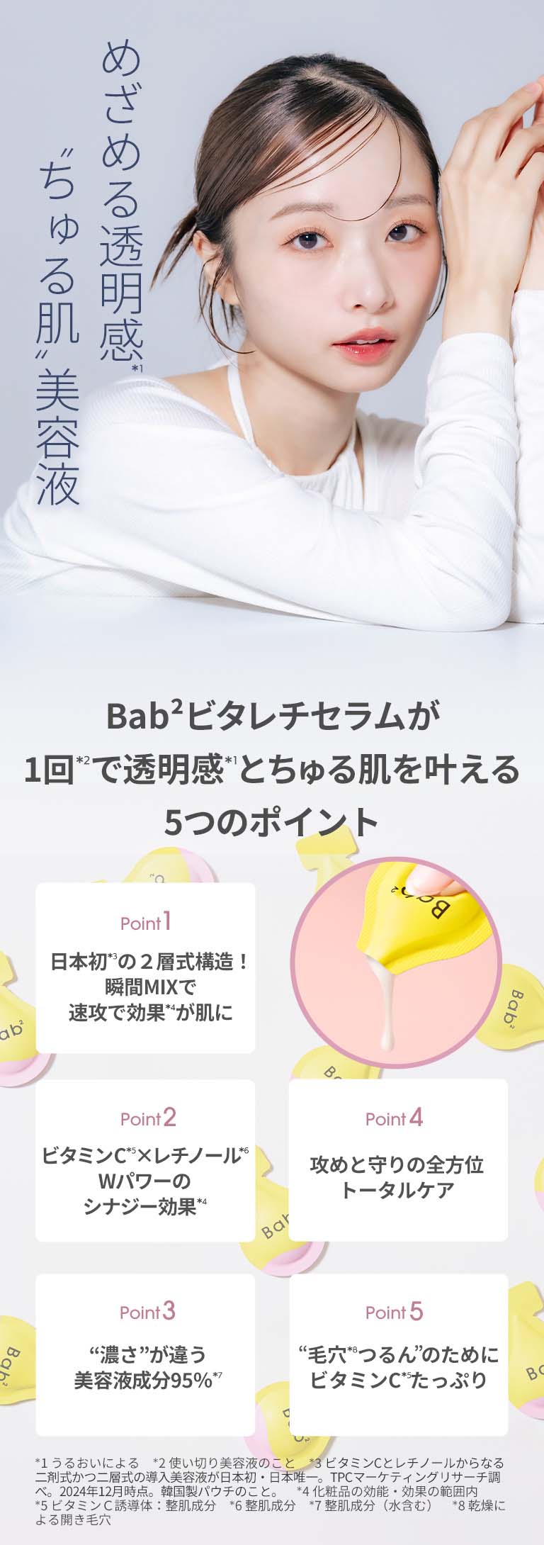 めざめる透明感　ちゅる肌美容液