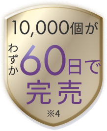 10,000個がわずか60日で完売