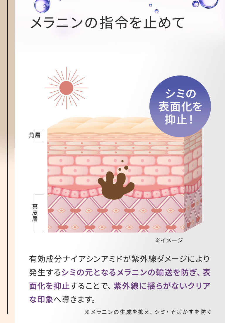 メラニンの指令を止めて