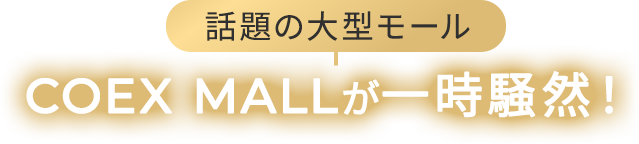 話題の大型モール COEX MALLが一時騒然！