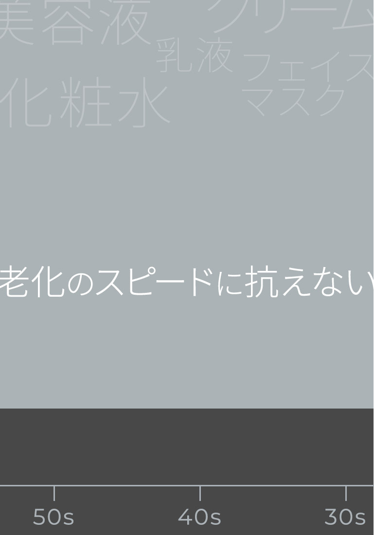 老化のスピードに抗えない