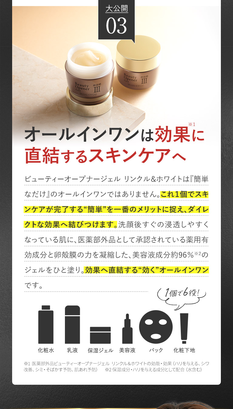 オールインワンは効果に直結するスキンケアへ