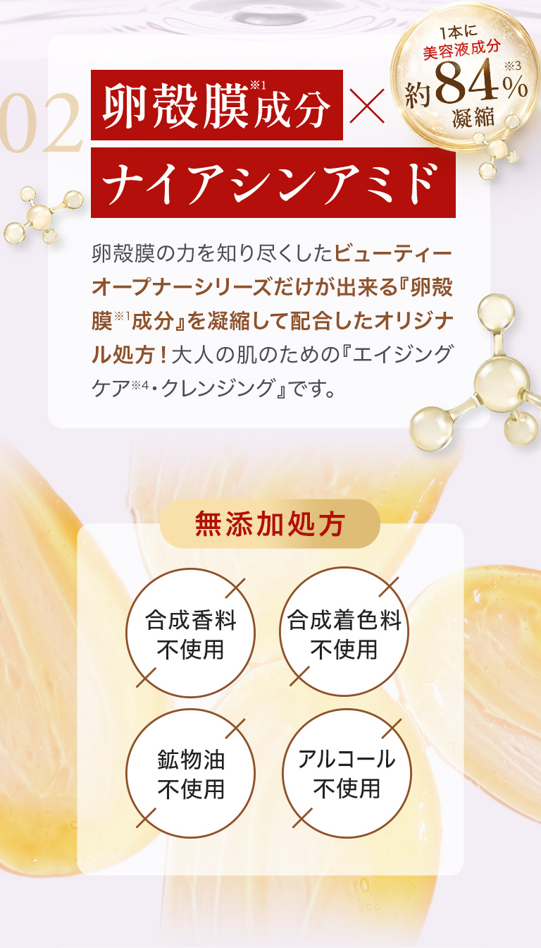 02：卵殻膜成分✕ナイアシンアミド