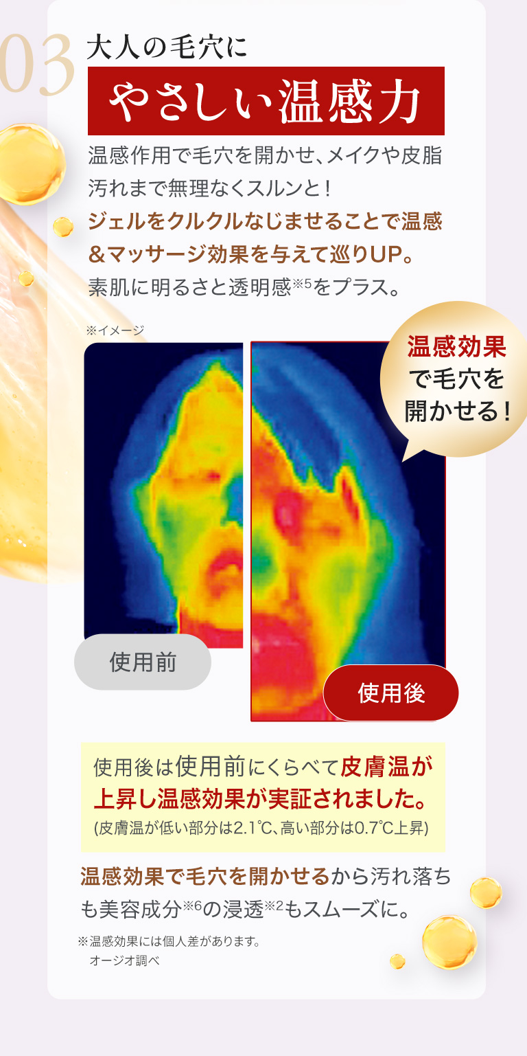 03：大人の毛穴にやさしい温感力