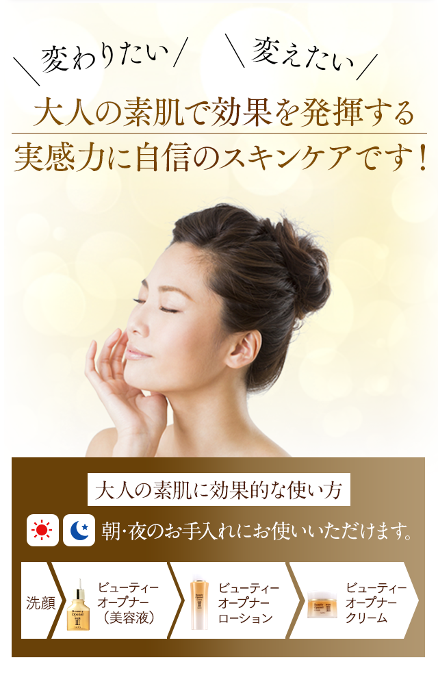 実感力に自信のスキンケア