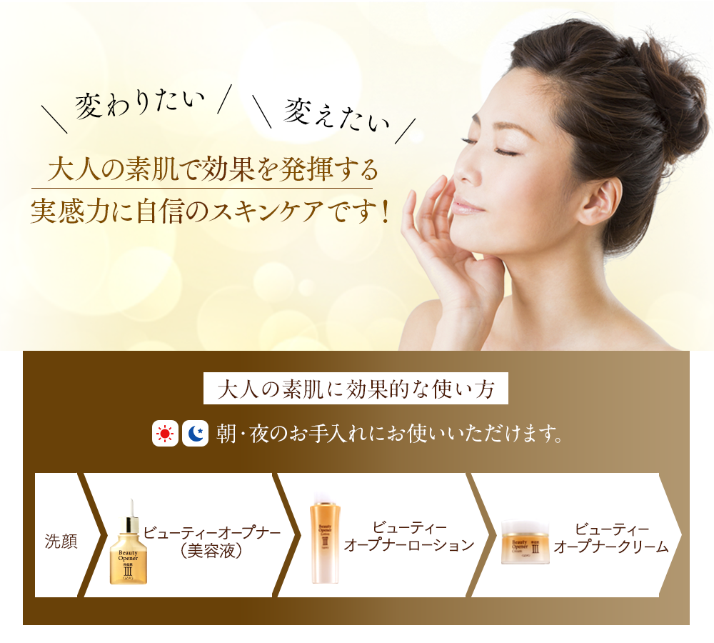 実感力に自信のスキンケアです！