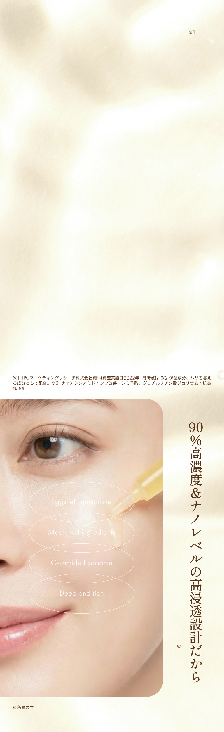 ナノレベルの高浸透設計だから濃く深く届く