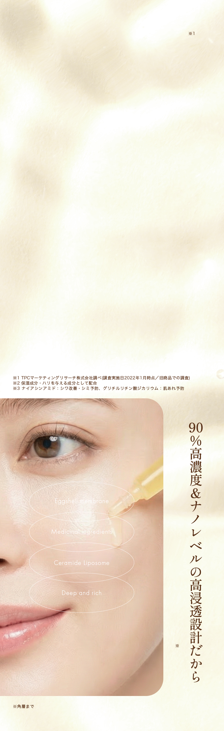 ナノレベルの高浸透設計だから濃く深く届く