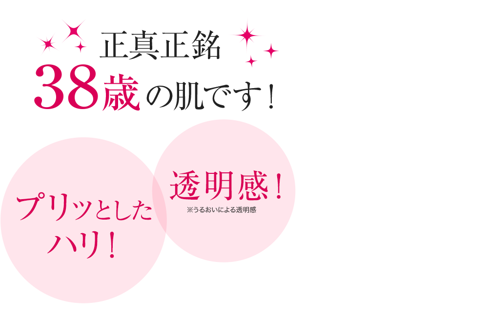 正真正銘38歳の肌です!