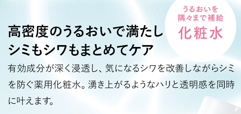 うるおいを隅々まで補給　化粧水