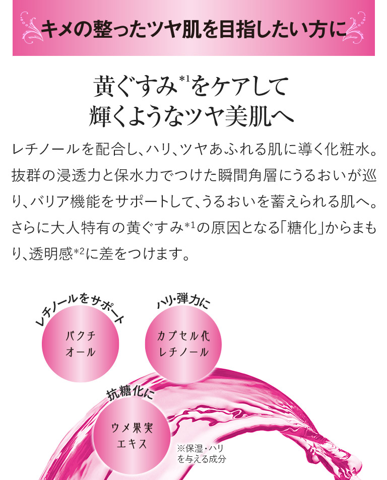 キメの整ったツヤ肌を目指したい方に