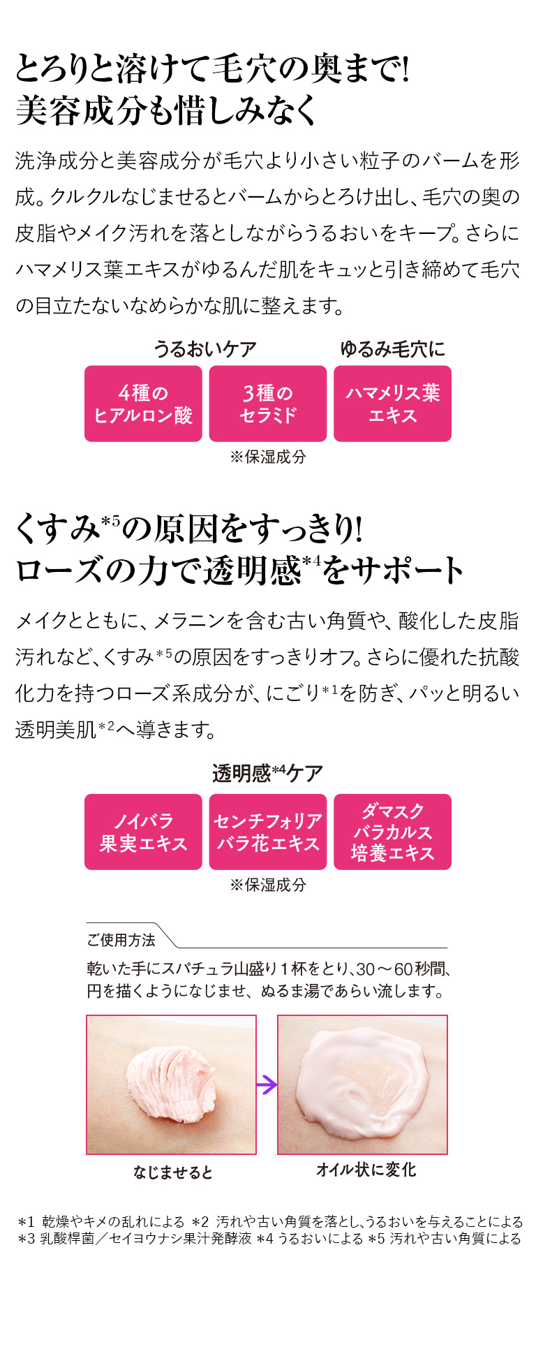 とろりと溶けて毛穴の奥まで！美容成分も惜しみなく