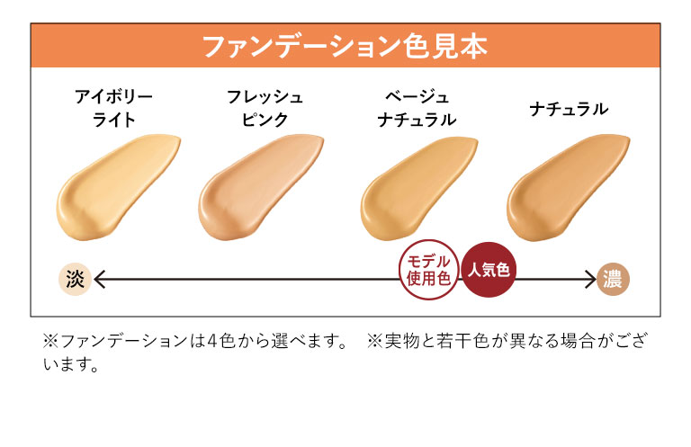ファンデーション色見本