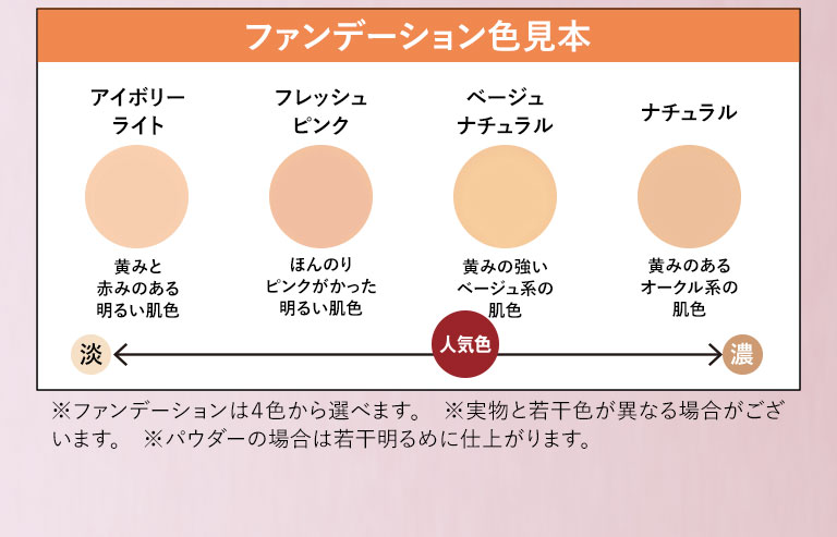 ファンデーション色見本