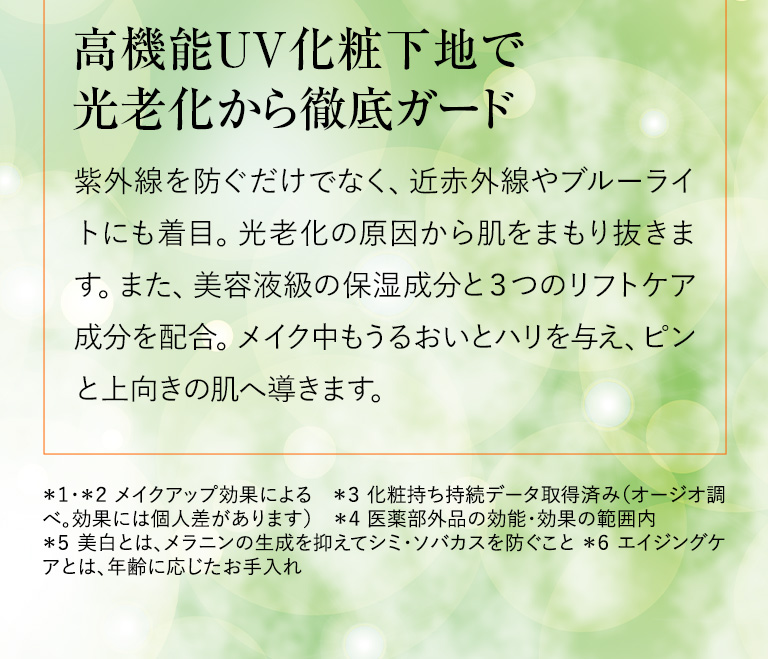 高機能UV化粧下地で光老化から徹底ガード