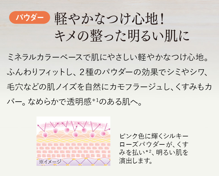 [パウダー]軽やかなつけ心地！キメの整った明るい肌に