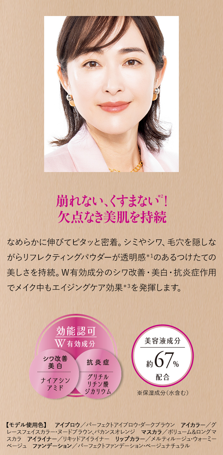 崩れない、くすまない！欠点なき美肌を持続