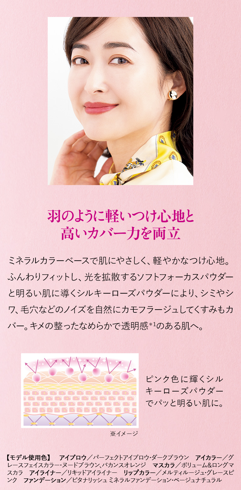 羽のように軽い付け心地と高いカバー力を両立