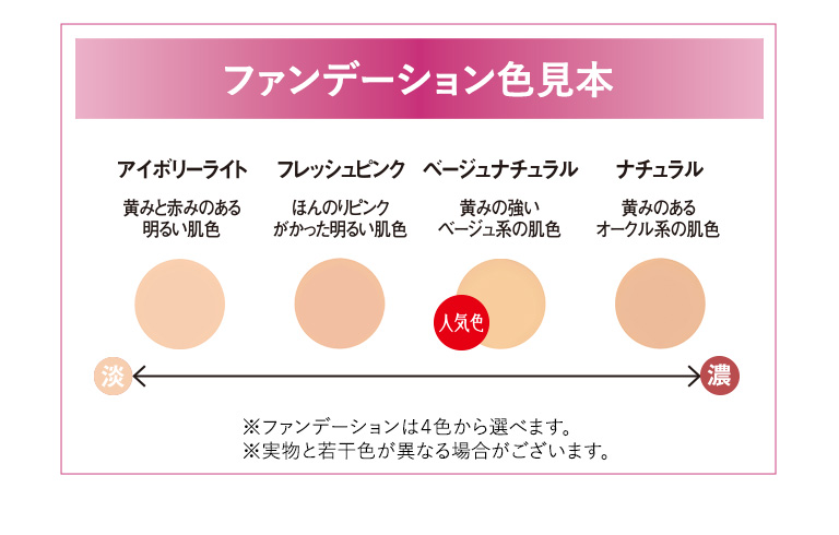 ファンデーション色見本